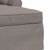 vidaXL Chaise Lounge med Kjol med kudde Taupe 91 x 157 x 91 cm tyg