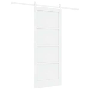 vidaXL Skjutd&ouml;rr Vit 83 x 202 cm Massiv furu