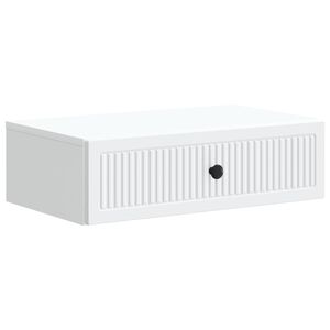 vidaXL V&auml;ggmonterad sidobord Vit 59 x 34,5 x 17 cm Konstruerat tr&auml;