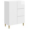 vidaXL Sideboard Vit h&ouml;gglans 66 x 34,5 x 90 cm Konstruerat tr&auml;