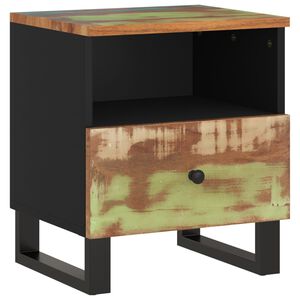 vidaXL S&auml;ngbord massivt &aring;tervunnet och konstruerat tr&auml;