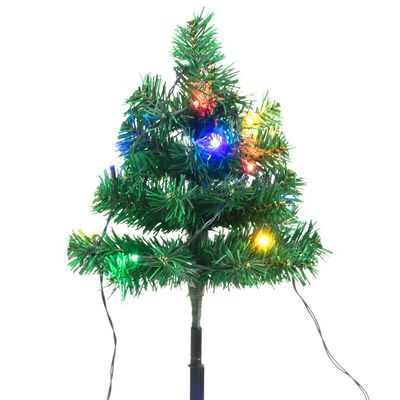 vidaXL Julgranar till trädgårdsgång 6 st flerfärgade LED 45 cm PVC
