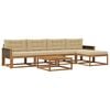 vidaXL Utomhussoffset med kudde 6 pcs Naturlig och Beige