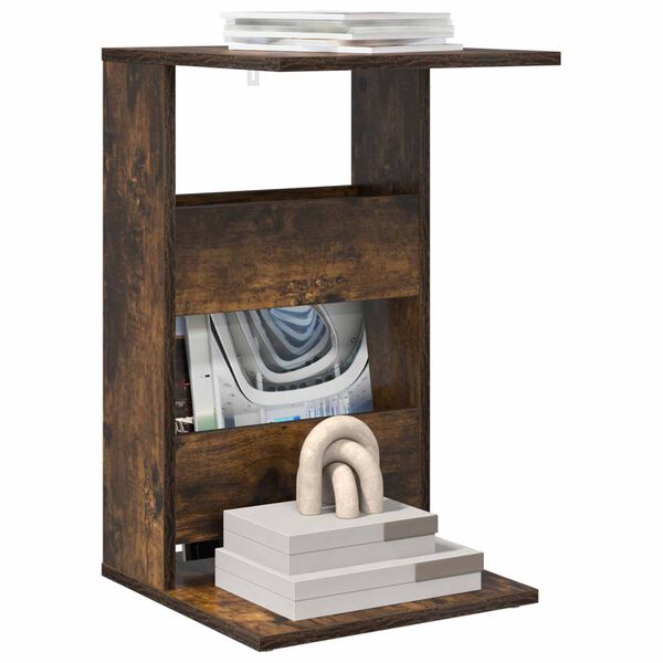 vidaXL Sidobord R&ouml;kt ek 40 x 35 x 60,5 cm Konstruerat tr&auml;