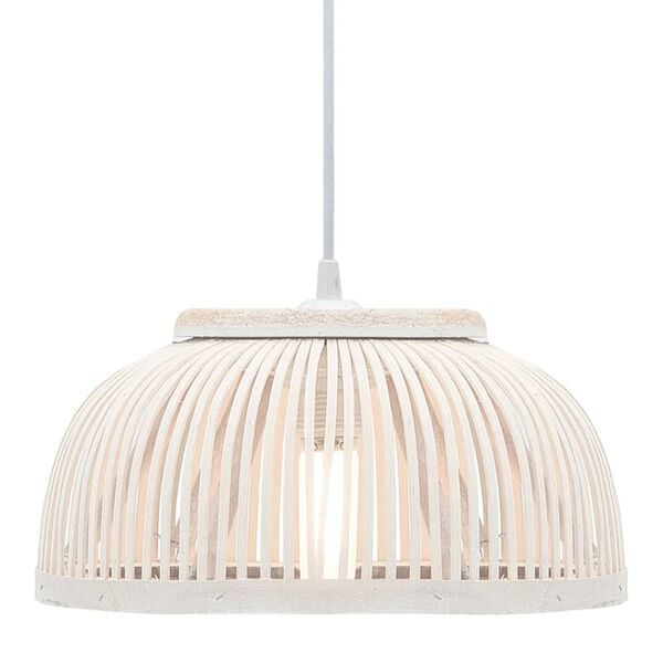 vidaXL Taklampa bambu 40 W 34x14,5 cm halvglob E27