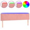 vidaXL S&auml;nggavel LED rosa 160x5x78/88 cm sammet