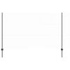 vidaXL Sexkantigt staket med stolpe 25 x 1,4 m PVC-belagda st&aring;l Gr&aring;
