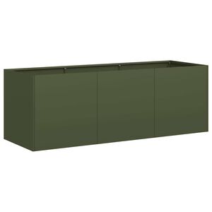 vidaXL Odlingsl&aring;da olivgr&ouml;n 120x40x40 cm kallvalsat st&aring;l