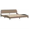 vidaXL Bed Frame "Viana" with LED without Mattress Cappuccino 200x200 cm