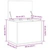 vidaXL Förvaringslåda Svart ek 60 x 42 x 46 cm Konstruerat trä