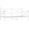 vidaXL Dagb&auml;dd utan madrass vit 100x200 cm st&aring;l