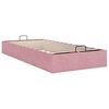 vidaXL Ottoman s&auml;ngram utan madrass rosa 90x200 cm sammet