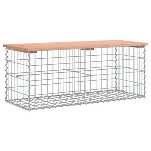 vidaXL Trädgårdsbänk gabion-design 103x44x42 cm massivt douglasträ