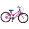 vidaXL Barncykel 18 Tum f&ouml;r 5-7 &aring;r gamla M&ouml;rkrosa