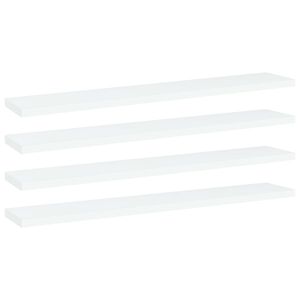vidaXL Hyllplan 4 st vit 60x10x1,5 cm konstruerat tr&auml;