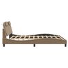 vidaXL Bed Frame "Viana" with LED without Mattress Cappuccino 180x200 cm