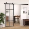 vidaXL Skjutd&ouml;rr aluminium med ESG-glas 76x205 cm svart