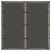 vidaXL Trädgårdsbord med glasskiva grå 90x90x75 cm konstrotting