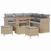 vidaXL Tr&auml;dg&aring;rdsoffset 8 st Beige konstrotting