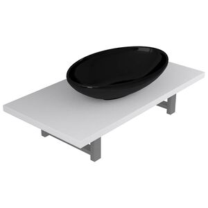 vidaXL Badrumsm&ouml;bler 2 delar keramik vit