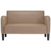 vidaXL Loveseat soffa cappuccino 110 cm konstl&auml;der