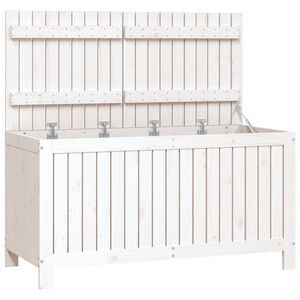 vidaXL F&ouml;rvaringsl&aring;da vit 121x55x64 cm massiv furu