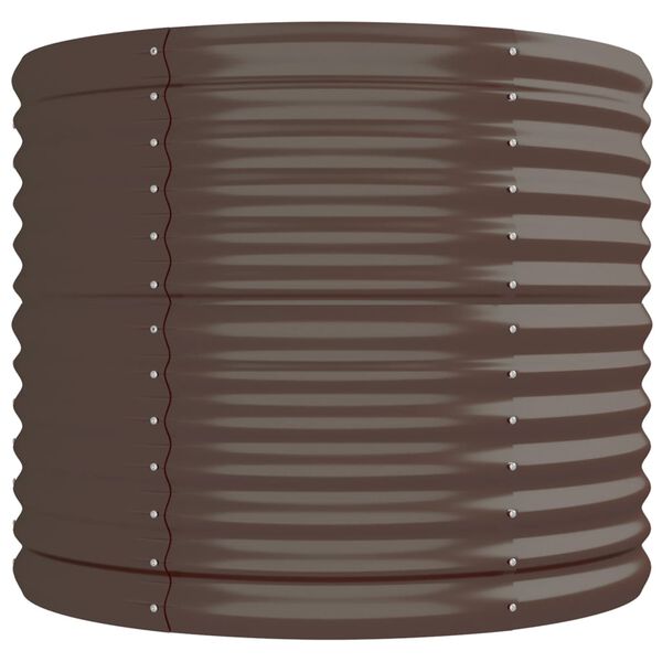 vidaXL Odlingslåda galvaniserat stål 296x80x68 cm brun