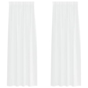 vidaXL Voile Gardin 2 st Vit 260 x 140 cm Polyester