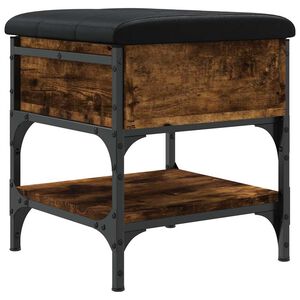 vidaXL Skob&auml;nk r&ouml;kf&auml;rgad ek 42x42x45 cm konstruerat tr&auml;