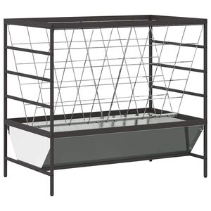 vidaXL Lantbruks Foderautomat Silver 100 x 60 x 90 cm