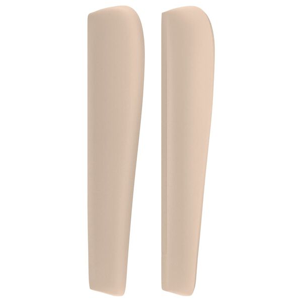 vidaXL S&auml;nggavel med kanter cappuccino 163x23x118/128 cm konstl&auml;der