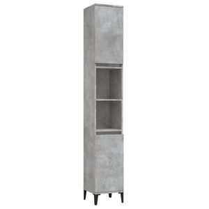 vidaXL Badrumssk&aring;p betonggr&aring; 30x30x190 cm konstruerat tr&auml;