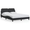 vidaXL Bed Frame with LED without Mattress "Zadar" Black 140x200 cm