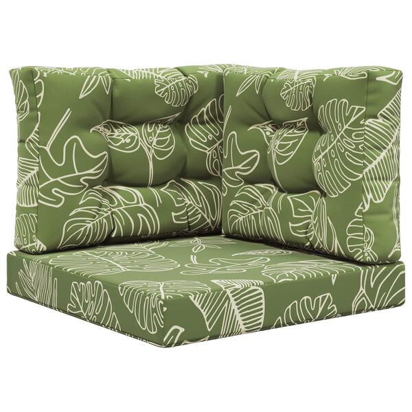 vidaXL Utomhus Soffa Kudde 3 pcs Bladdesign Polyester