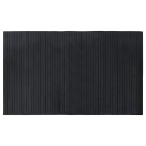 vidaXL Matta rektangul&auml;r svart 60x100 cm bambu