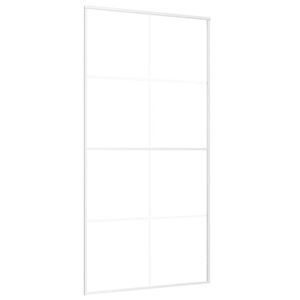 vidaXL Skjutd&ouml;rr ESG-glas och aluminium 102,5x205 cm vit