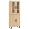 vidaXL H&ouml;gsk&aring;p sonoma-ek 69,5x34x180 cm konstruerat tr&auml;