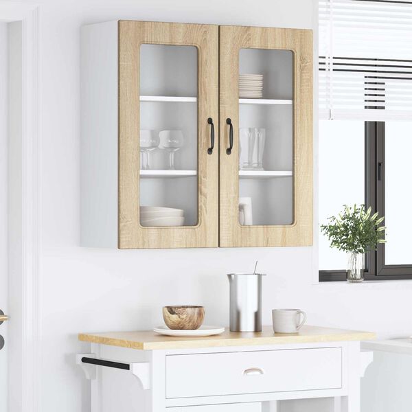 vidaXL K&ouml;kssk&aring;p Kalmar 2 pcs Sonoma-ek 40 x 31 x 80 cm Konstruerat tr&auml;