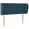vidaXL S&auml;nggavel med kanter m&ouml;rkbl&aring; 83x23x78/88 cm sammet