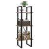 vidaXL Bokhylla 3 hyllor sonoma-ek 40x30x105 cm konstruerat trä