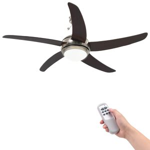 vidaXL Dekorativ takfl&auml;kt med lampa 128 cm brun