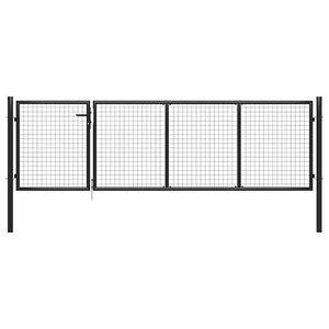 vidaXL Tr&auml;dg&aring;rdsgrind st&aring;l 350x75 cm antracit