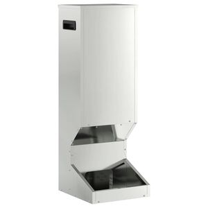 vidaXL R&aring;djur Foderautomat Silver 28 x 30 x 80 cm 3 kg