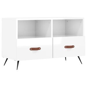 vidaXL Tv-b&auml;nk vit h&ouml;gglans 80x36x50 cm konstruerat tr&auml;