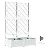 vidaXL Tr&auml;dg&aring;rdsplanterare 2 st Vit 80 x 40 x 126 cm PP