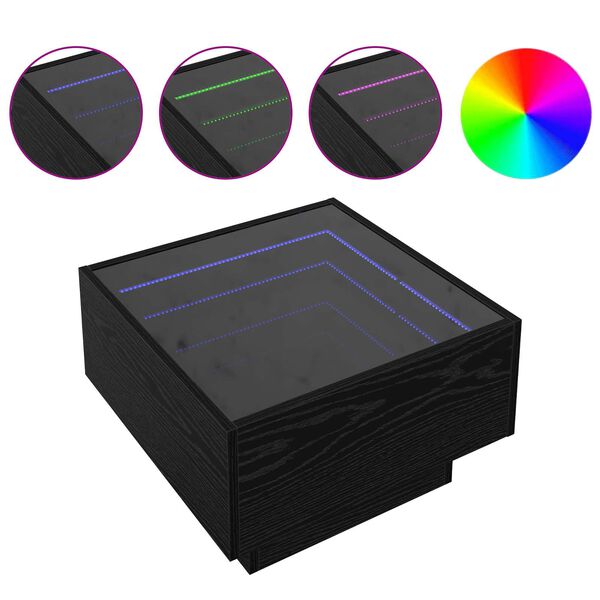 vidaXL Kaffeebord Svart ek 50 x 50 x 30 cm Konstruerat tr&auml;