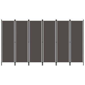 vidaXL Rumsavdelare 6 paneler antracit 300x180 cm