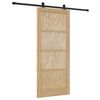 vidaXL Skjutd&ouml;rr Naturlig och svart 86 x 198,5 cm Massiv furu