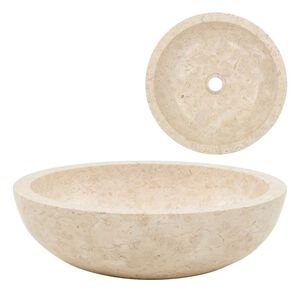 vidaXL Handfat 40x12 cm marmor gr&auml;ddvit