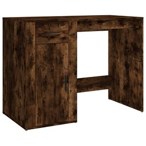 vidaXL Skrivbord r&ouml;kf&auml;rgad ek 100x49x75 cm konstruerat tr&auml;